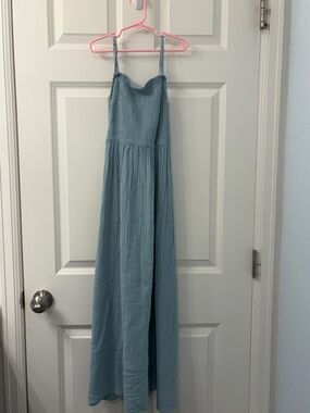 Billabong Light Blue Maxi Dress with Spaghetti Straps